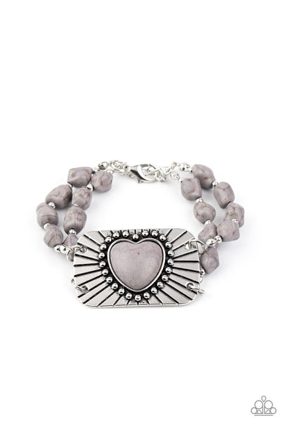 Sandstone Sweetheart Silver
Bracelet - Daria's Blings N Things