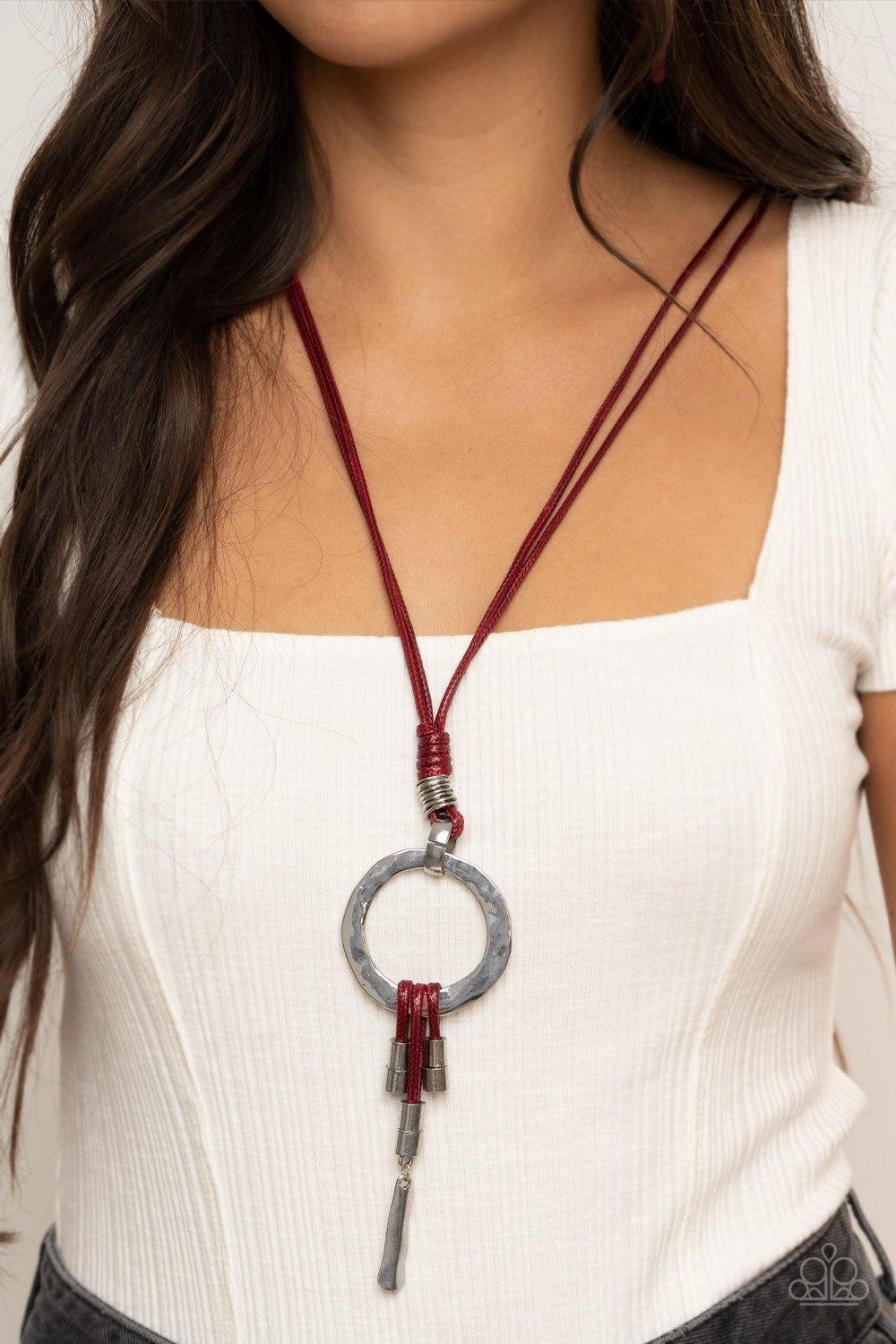 Tranquil Artisan Red Necklace - Daria's Blings N Things