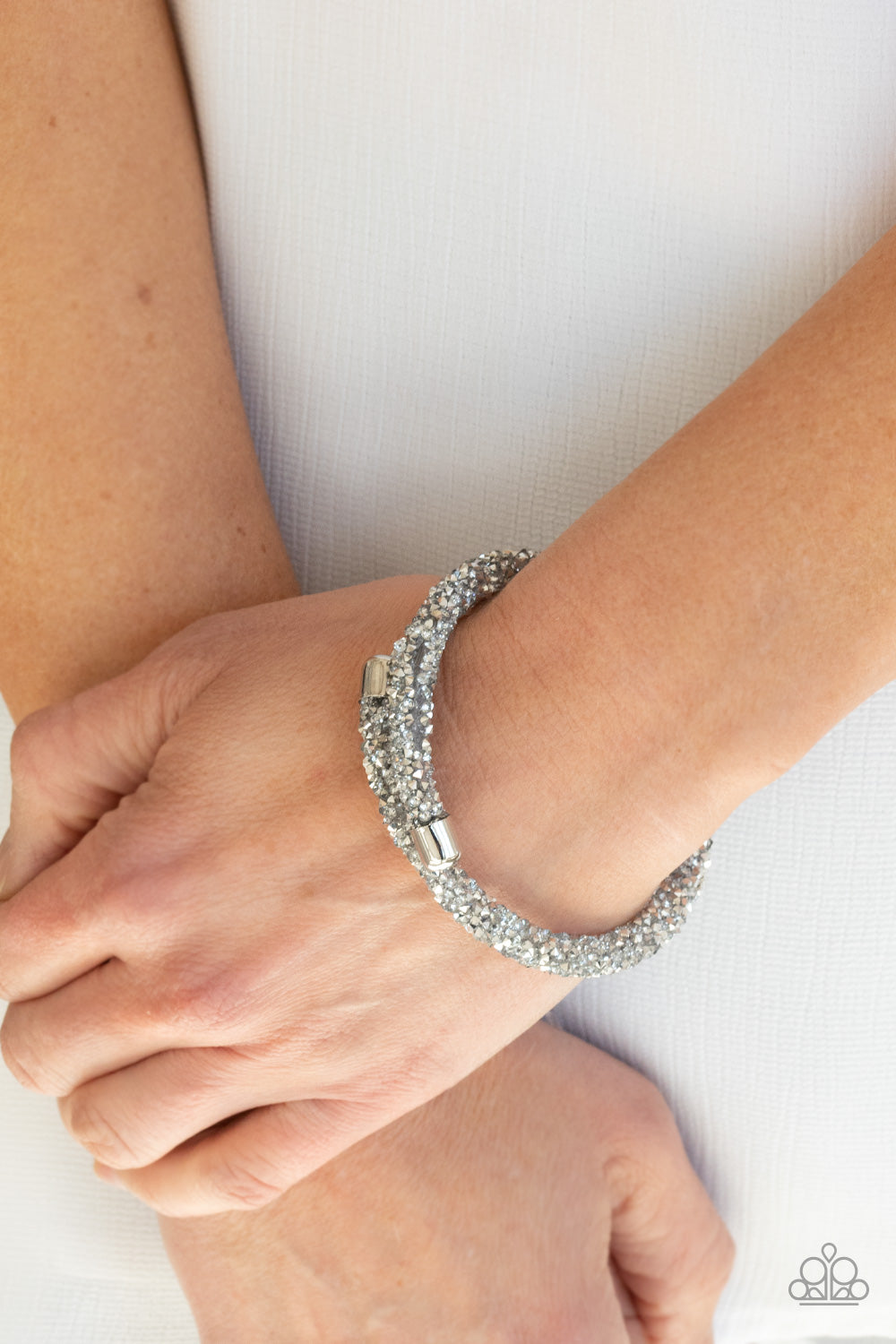 Roll Out The Glitz Silver
Bracelet - Daria's Blings N Things