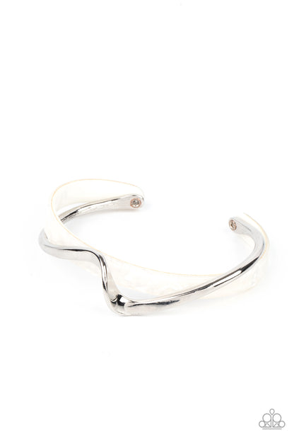Craveable Curves White Cuff Bracelet - Daria's Blings N Things