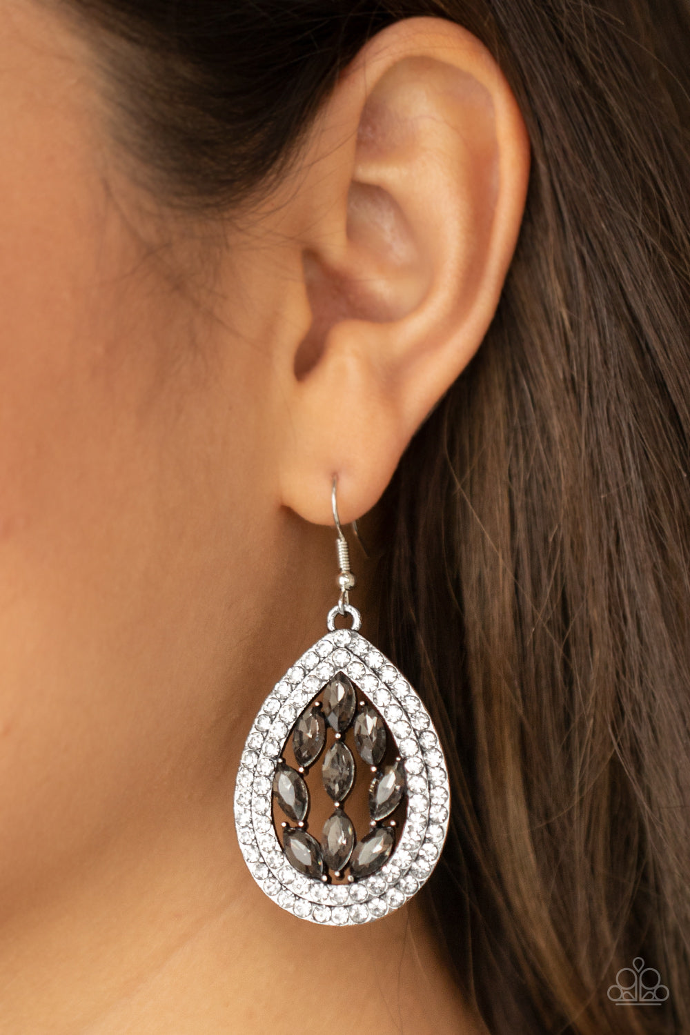 Encased Elegance Silver Earrings - Daria's Blings N Things