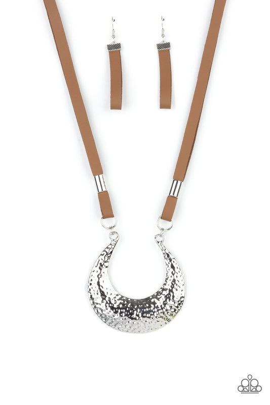 Majorly Moonstruck Brown Necklace Paparazzi