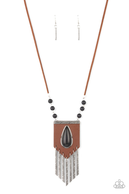 Enchantingly Tribal Black Necklace
