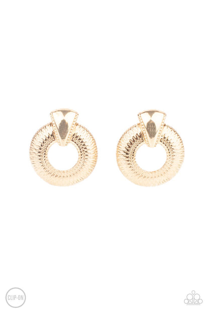 Industrial Innovator Gold
Clip-On Earrings Paparazzi