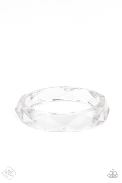 Clear-Cut Couture White Bracelet - Daria's Blings N Things