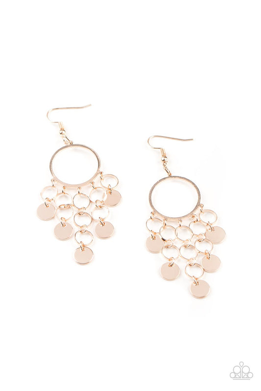 Cyber Chime Rose Gold
Earrings Paparazzi