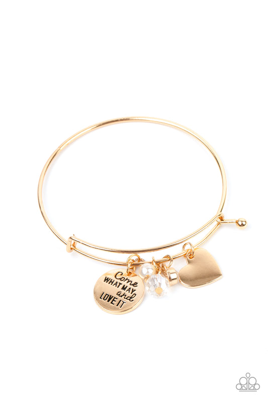 Come What May and Love It Gold Bracelet Paparazzi