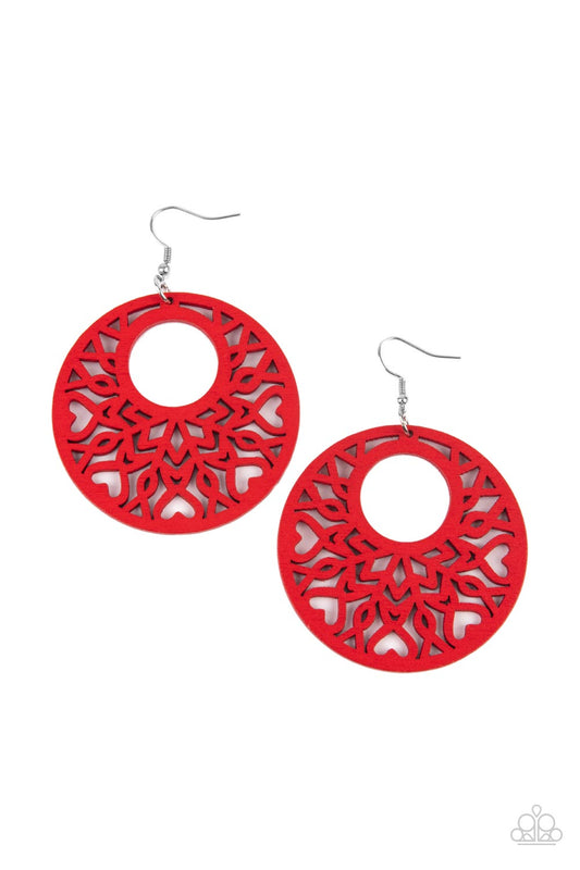 Tropical Reef Red Earrings Paparazzi