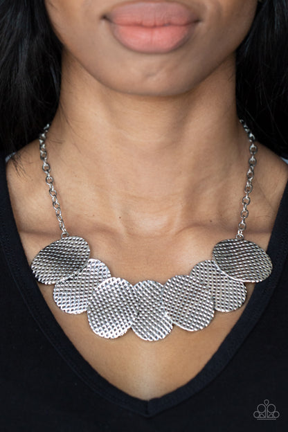 Industrial Wave Silver Necklace
