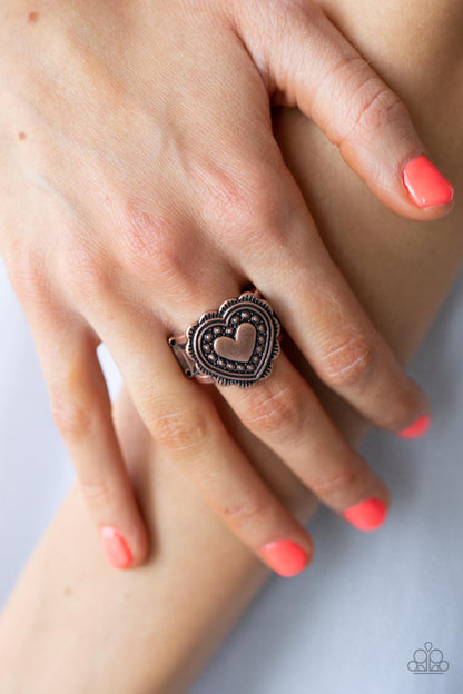 Southern Soulmate Copper Ring Paparazzi