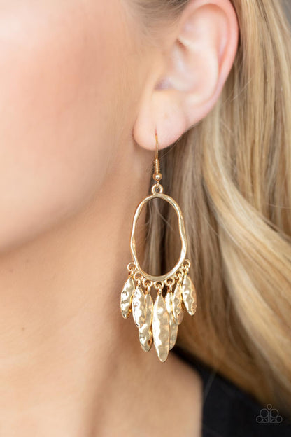 Artisan Aria Gold Earrings Paparazzi