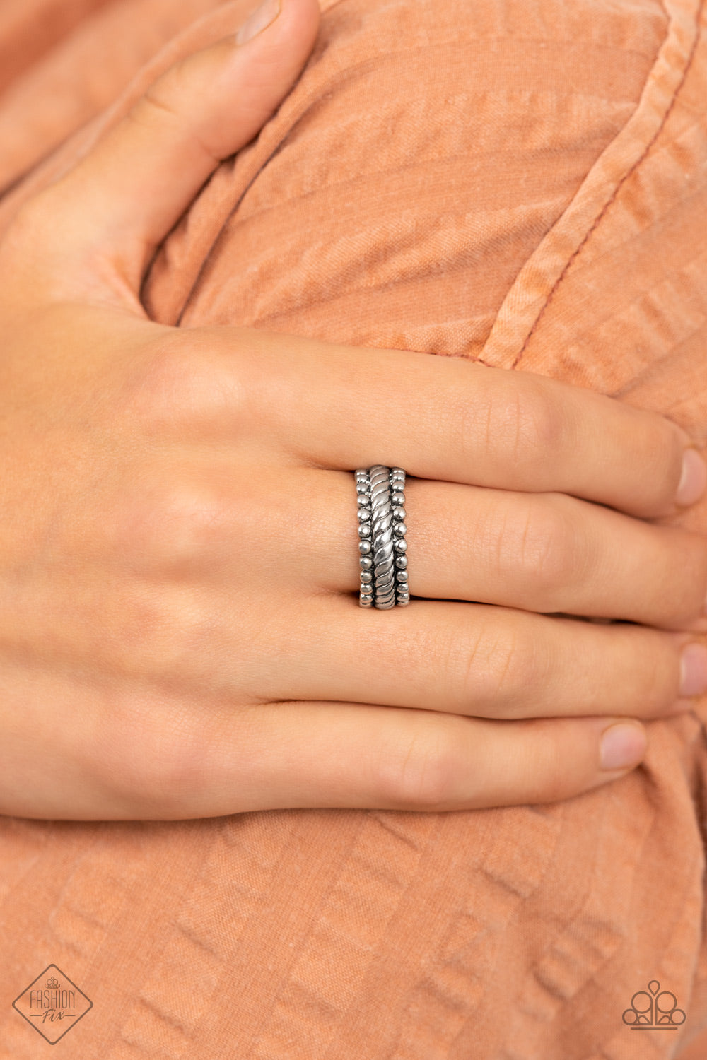 Tangible Texture Silver Ring Paparazzi