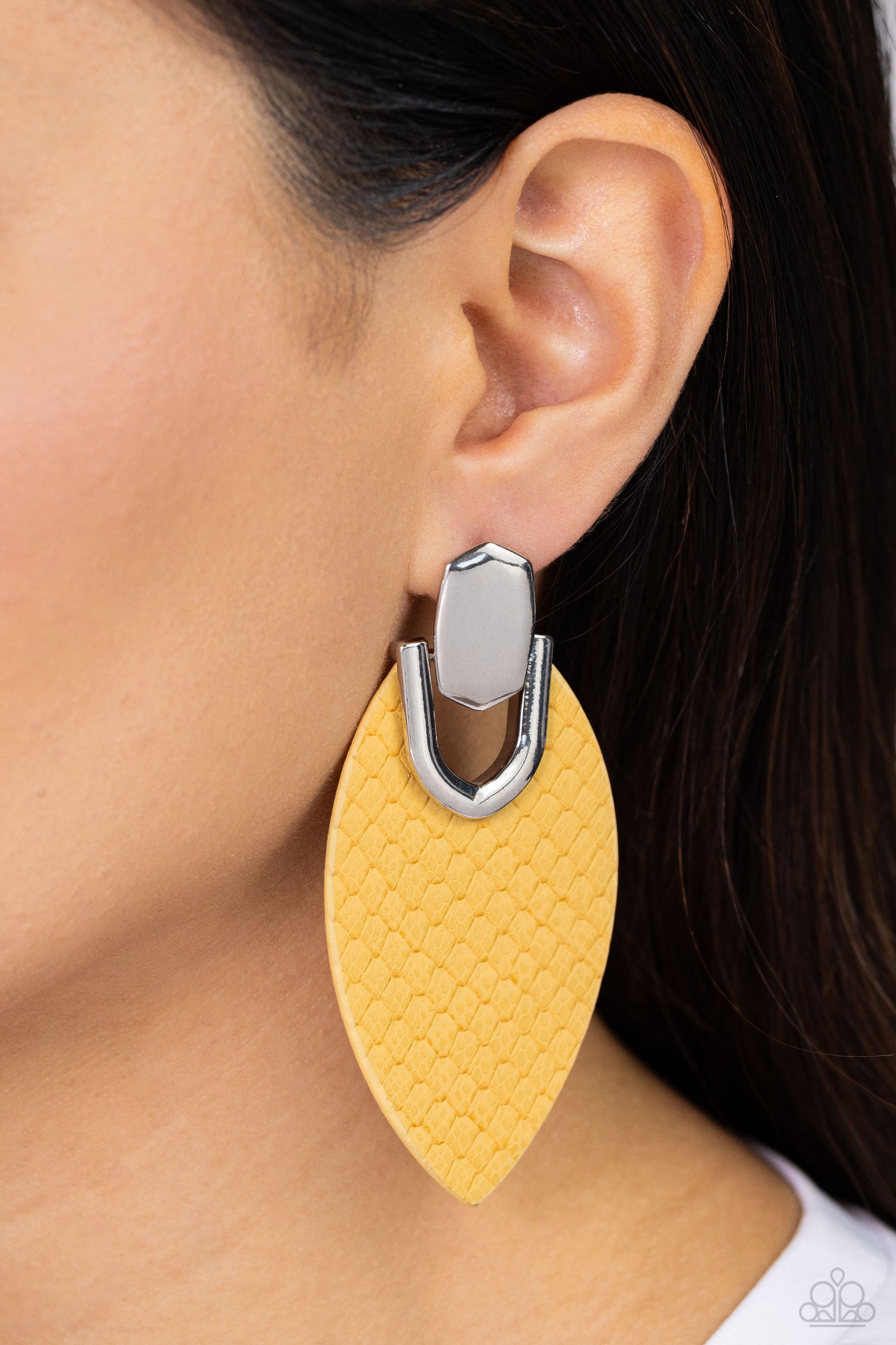 Wildly Workable Yellow Post Earrings Paparazzi