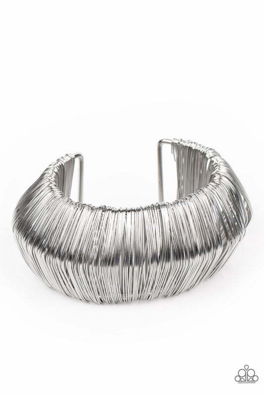 Wild About Wire Silver Cuff Bracelet Paparazzi