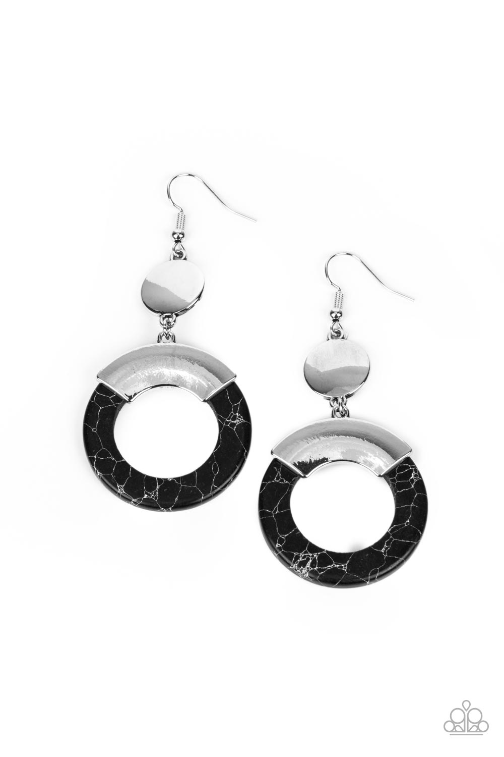 ENTRADA at Your Own Risk Black Earrings Paparazzi