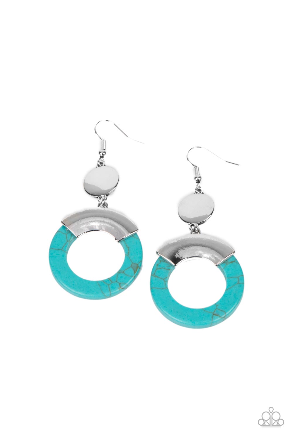 ENTRADA at Your Own Risk Blue Earrings Paparazzi