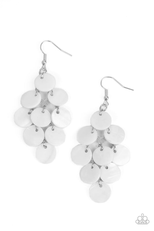 Tropical Tryst White Earrings Paparazzi