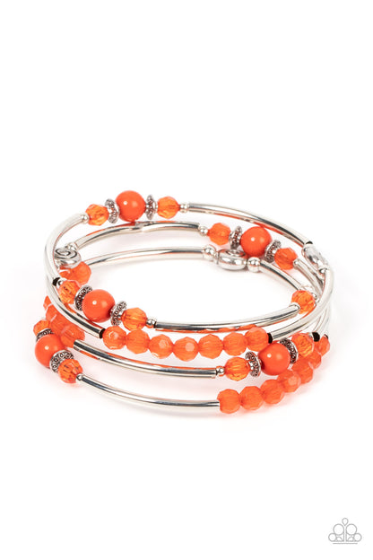 Whimsically Whirly Orange Bracelet Paparazzi