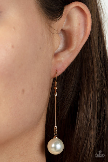 Pearl Redux Gold Earrings Paparazzi