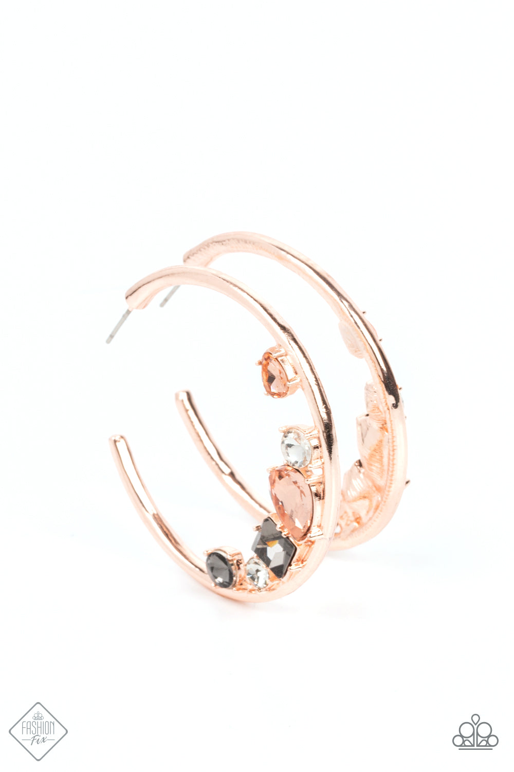 Attractive Allure Rose Gold Hoop Earrings Paparazzi