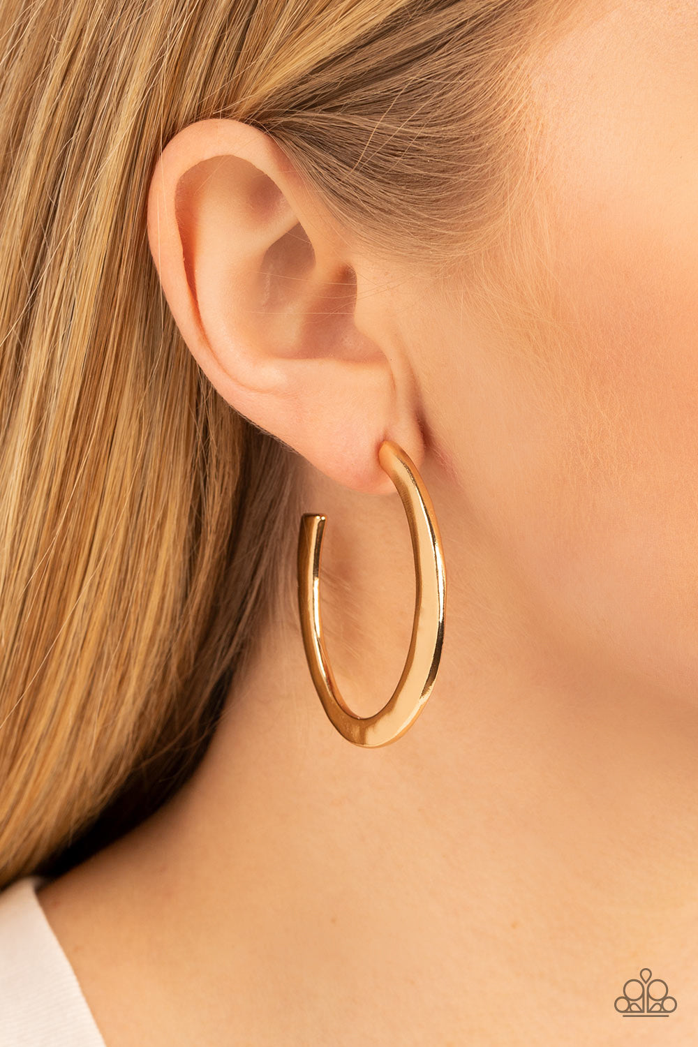 Learning Curve Gold Hoop Earrings Paparazzi
