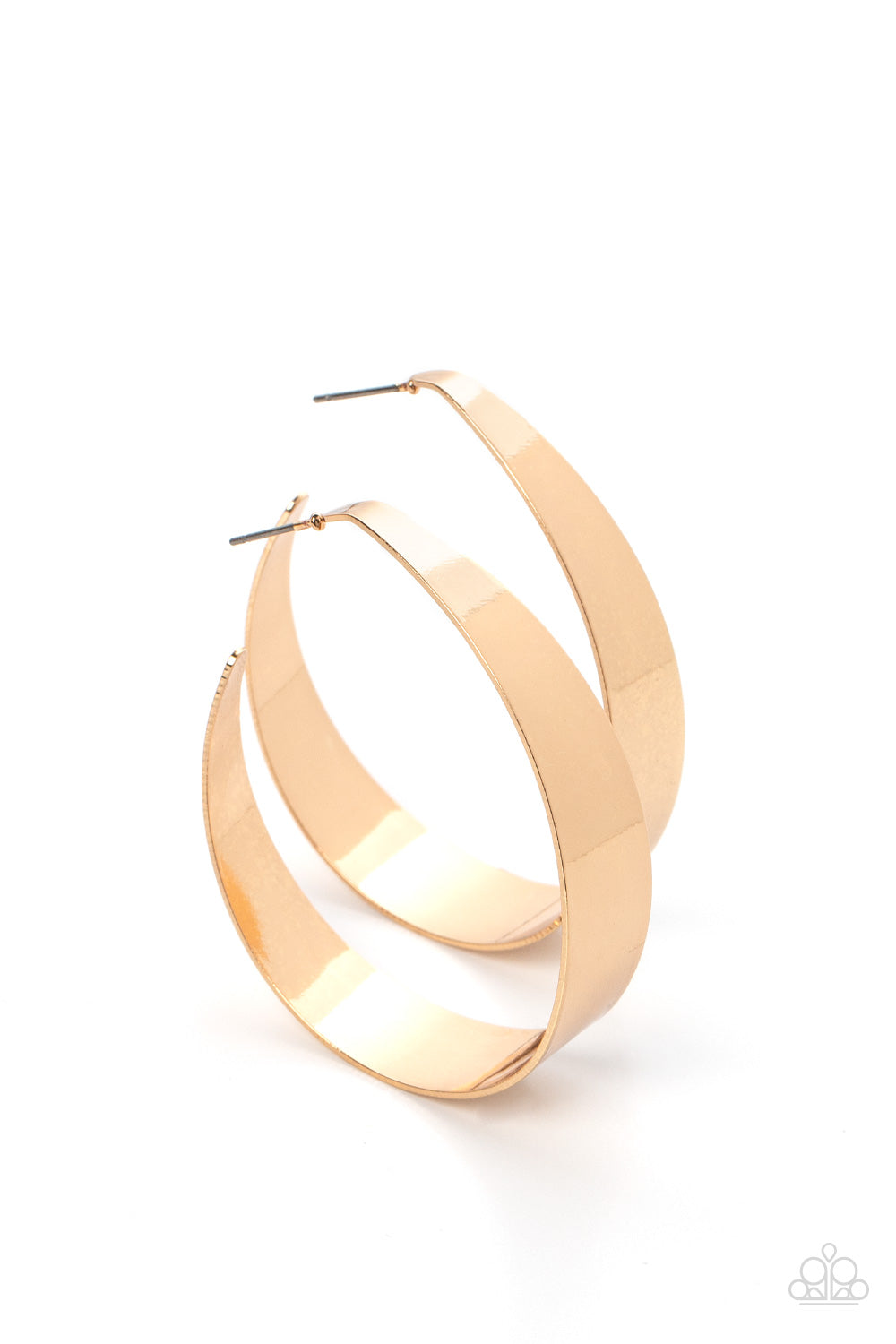 Flat Out Fashionable Gold Hoop Earrings Paparazzi