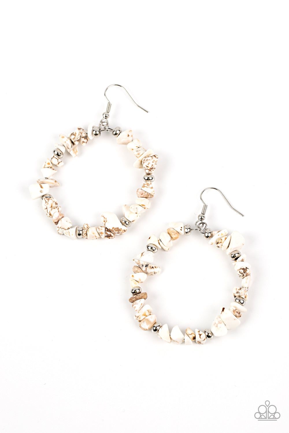Mineral Mantra White Earrings Paparazzi