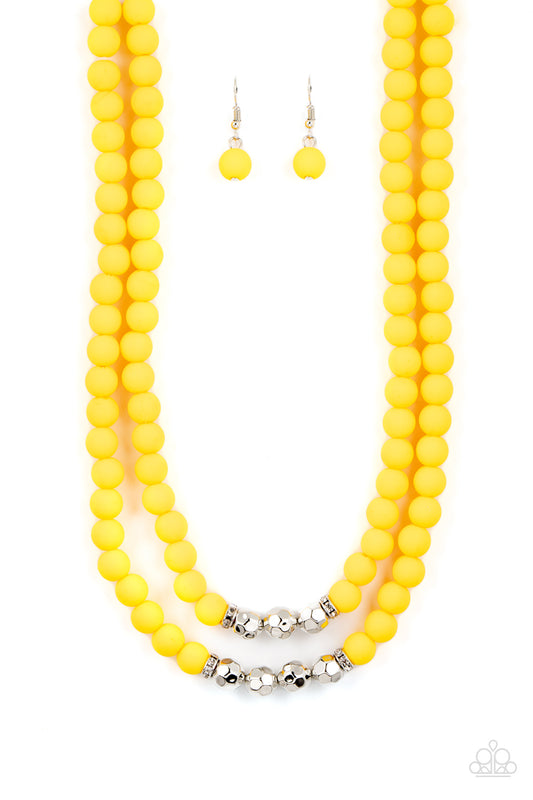 Summer Splash Yellow Necklace Paparazzi