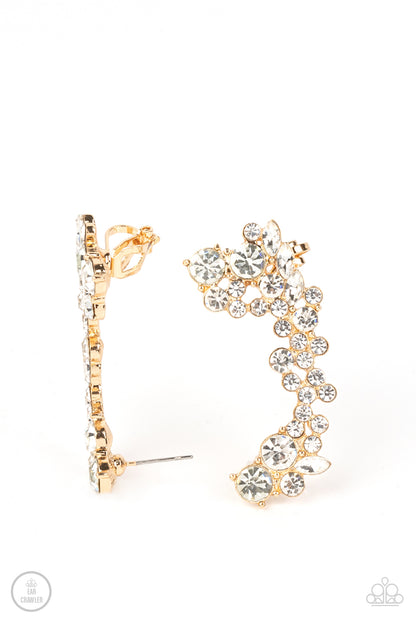 Astronomical Allure Gold Earrings Paparazzi