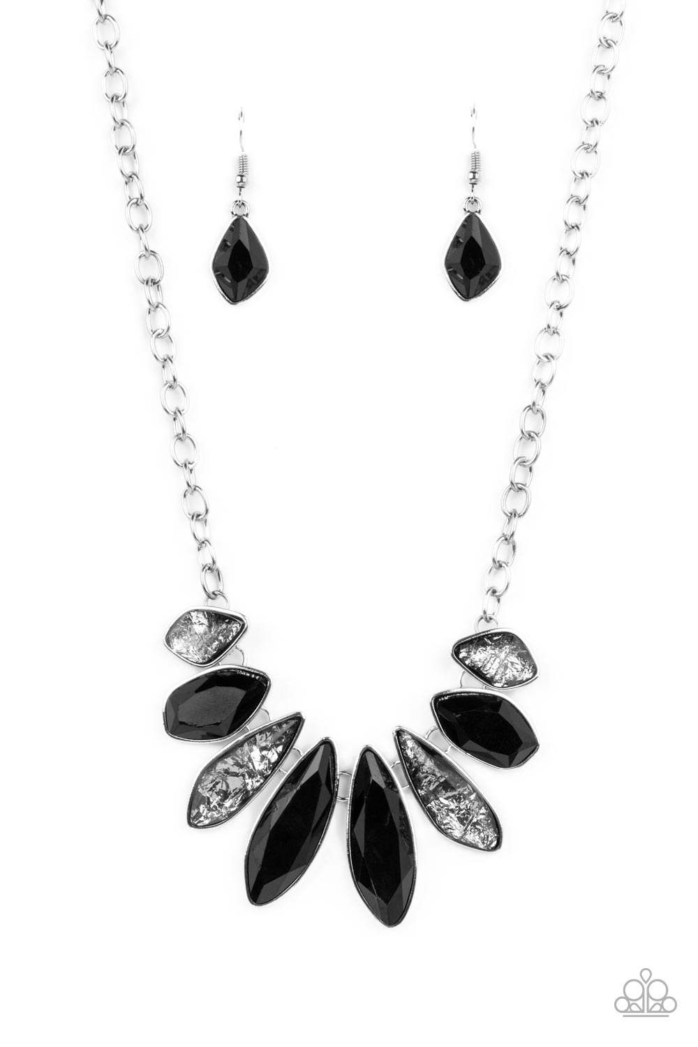 Crystallized Couture Black Necklace Paparazzi