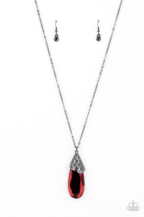 Dibs on the Dazzle Red Necklace Paparazzi