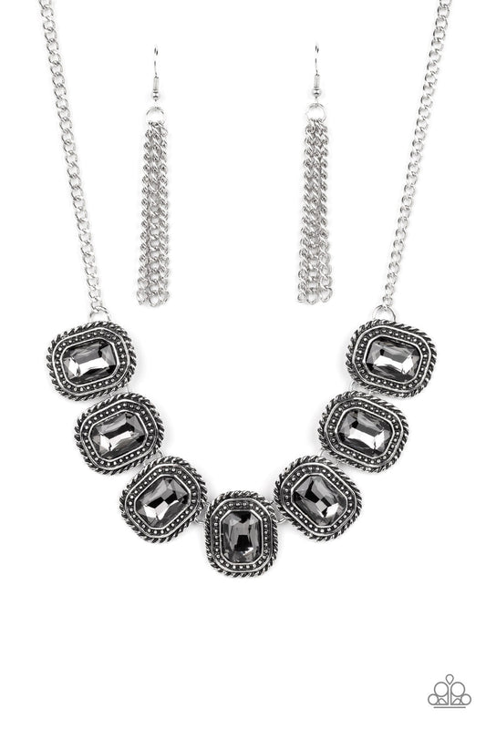 Iced Iron Silver Necklace Paparazzi
