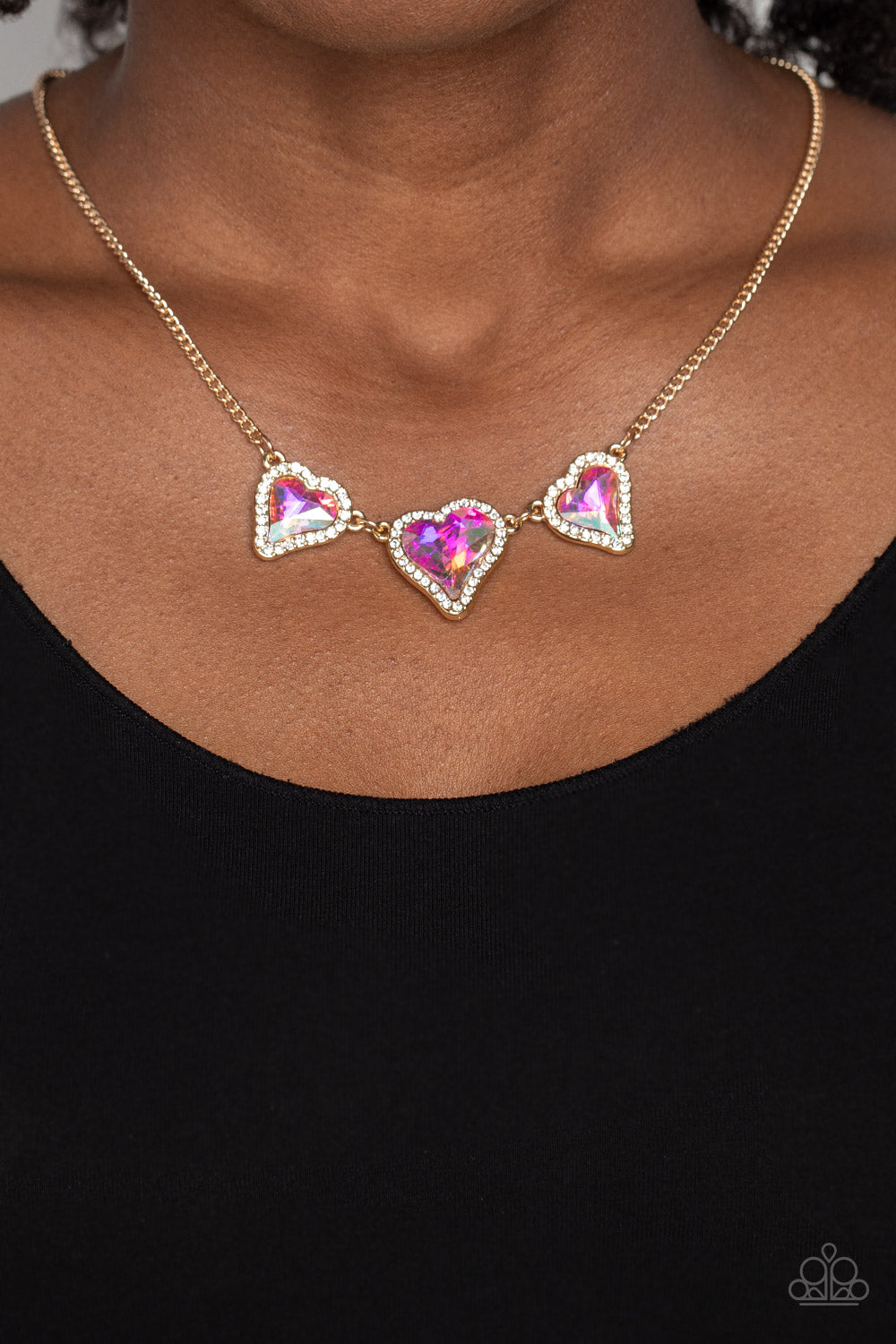 State of the HEART Gold Necklace Paparazzi