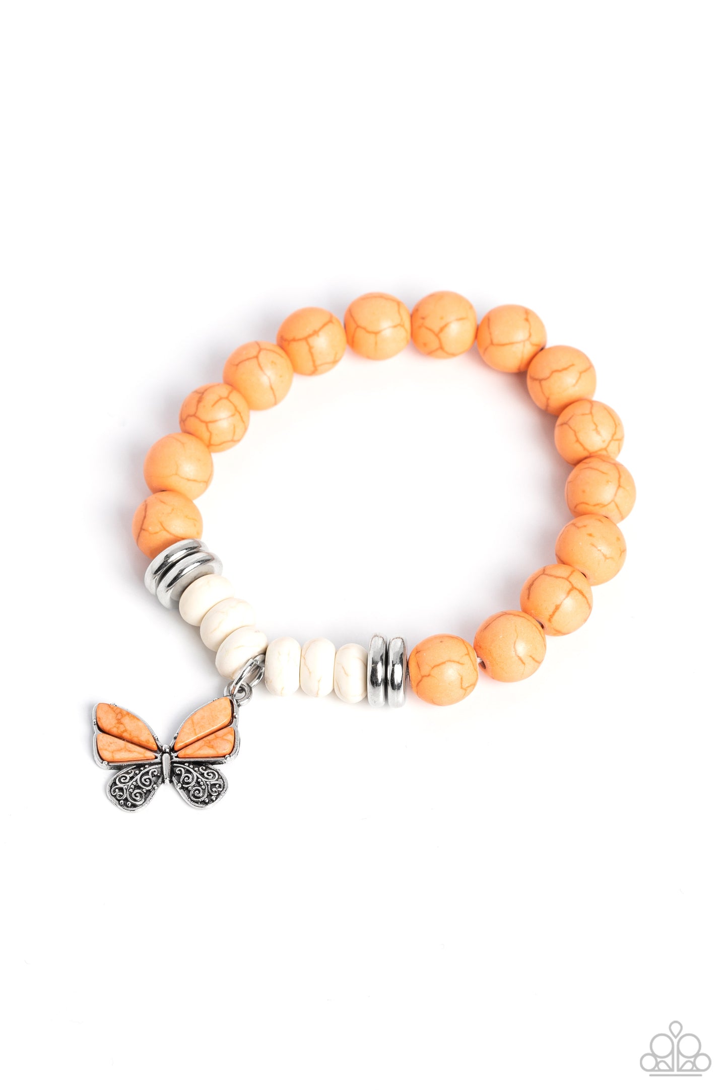 Bold Butterfly Orange Bracelet Paparazzi