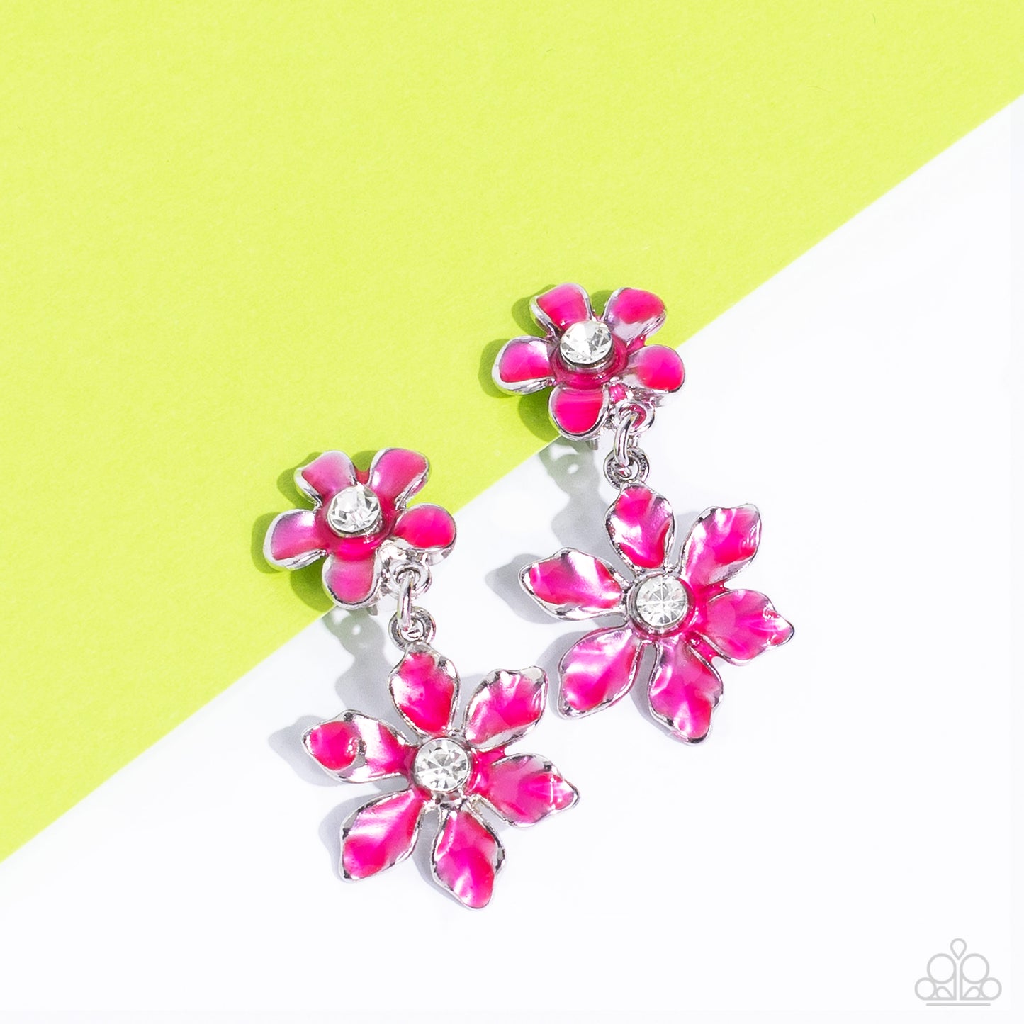 Transparent Talent Pink Clip-On Earrings Paparazzi