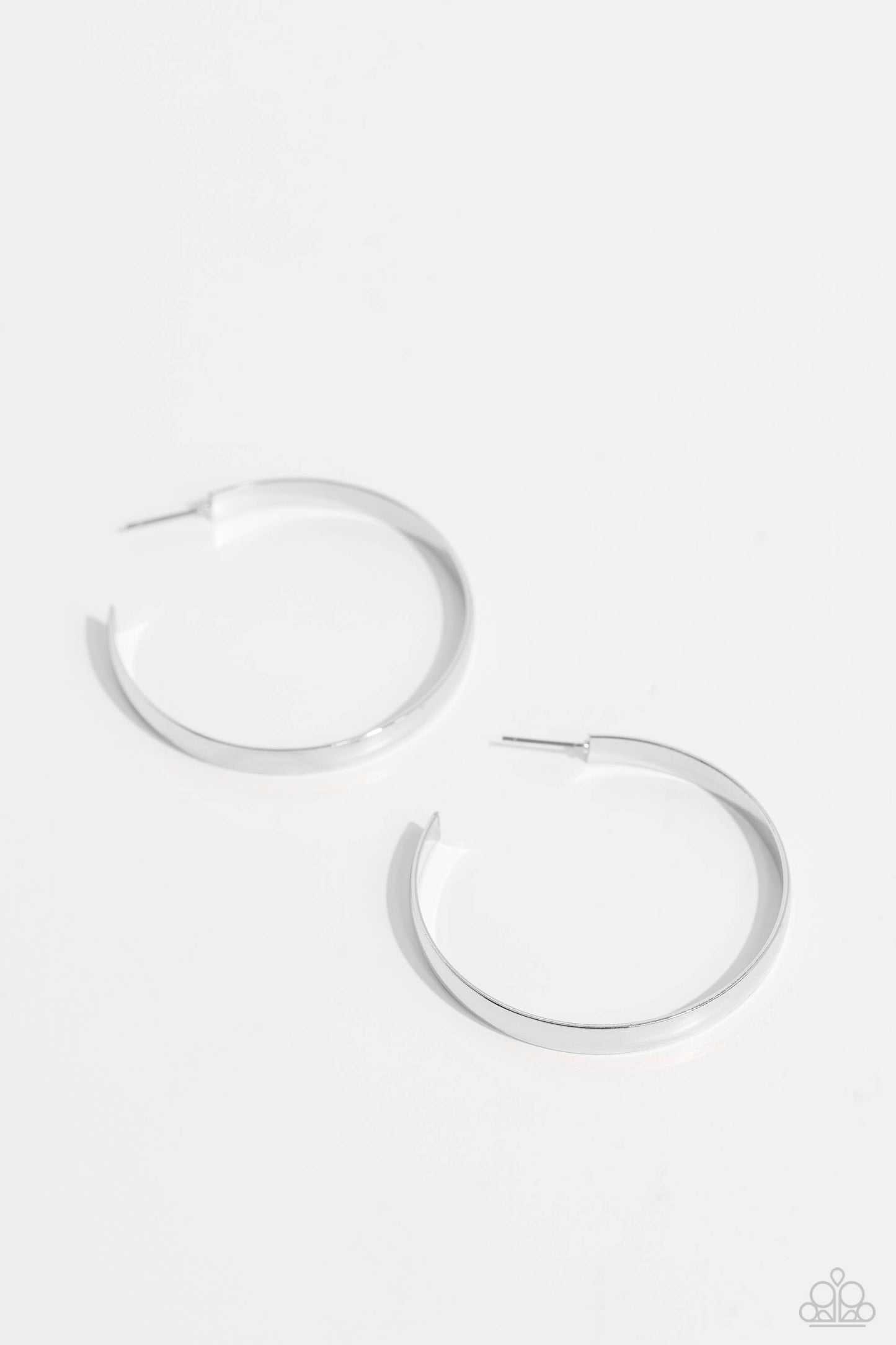 Sleek Symmetry Silver Hoop Earrings Paparazzi