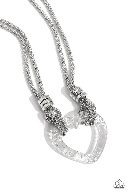 Lead with Your Heart Silver Necklace Paparazzi