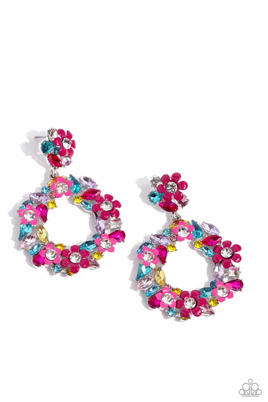 Wreathed in Wildflowers Multi Earrings Paparazzi