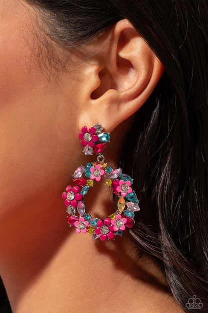 Wreathed in Wildflowers Multi Earrings Paparazzi