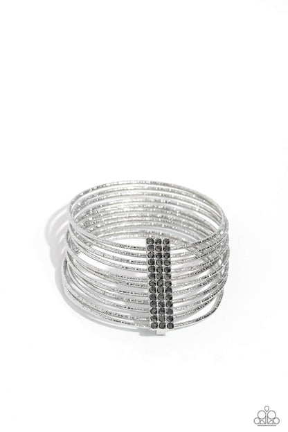 Shimmery Silhouette Silver Bracelet Paparazzi