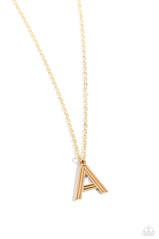 Leave Your Initials Gold *A* Necklace Paparazzi