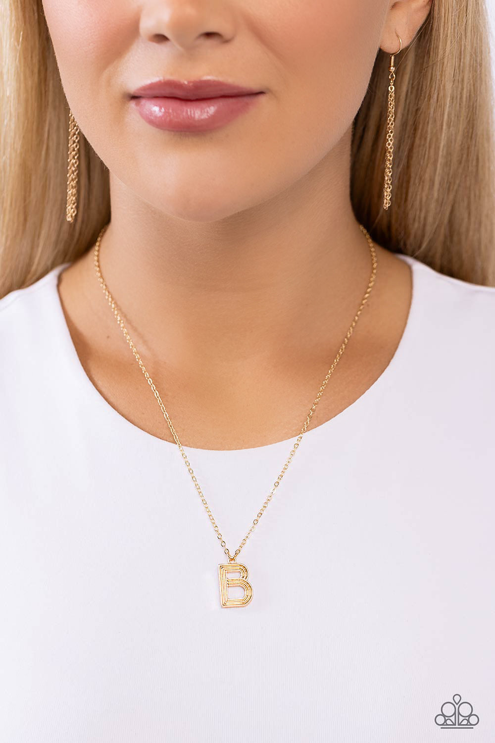 Leave Your Initials Gold *B* Necklace Paparazzi