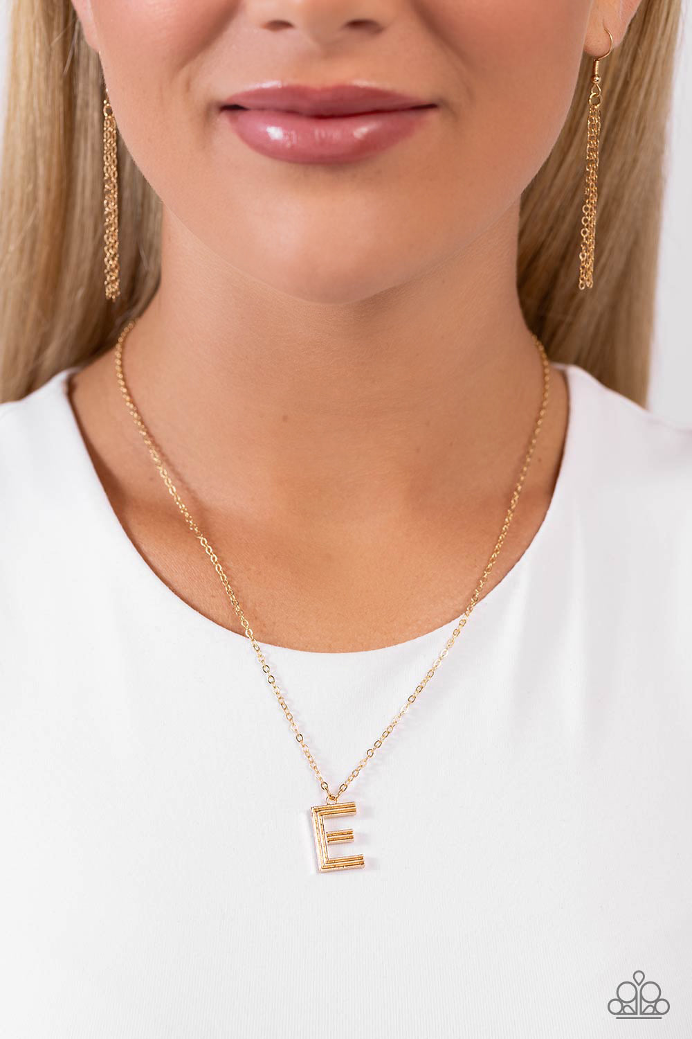 Leave Your Initials Gold * E * Necklace Paparazzi