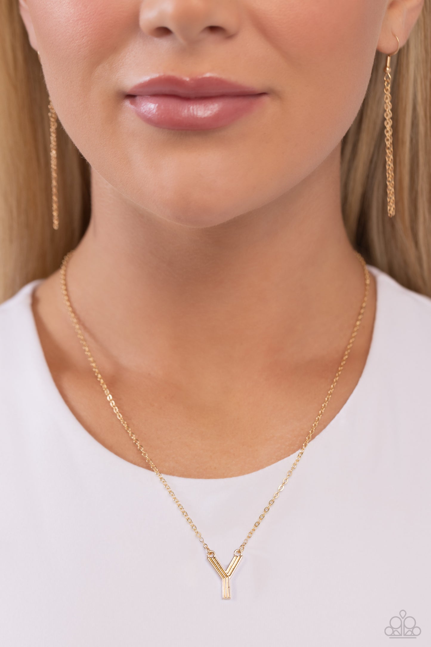 Leave Your Initials Gold *Y* Necklace Paparazzi