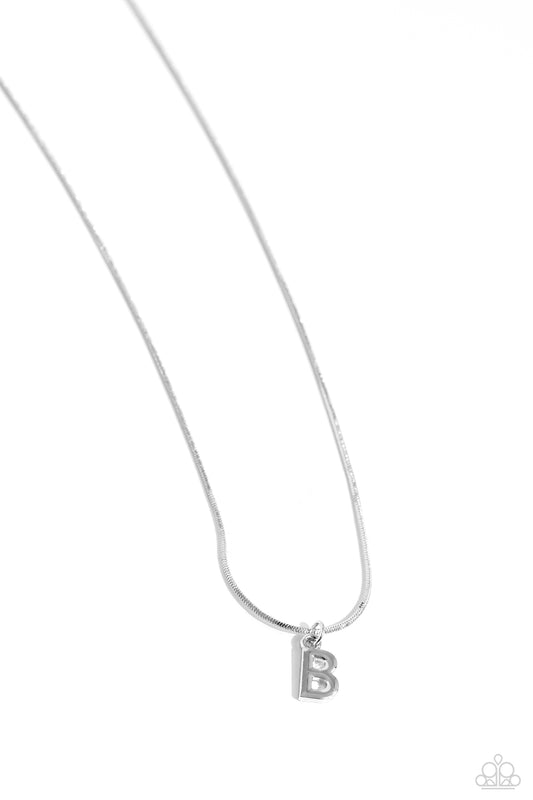 Seize the Initial Silver * B * Necklace Paparazzi
