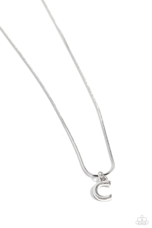 Seize the Initial Silver * C * Necklace Paparazzi