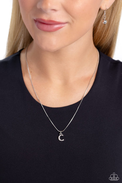 Seize the Initial Silver * C * Necklace Paparazzi