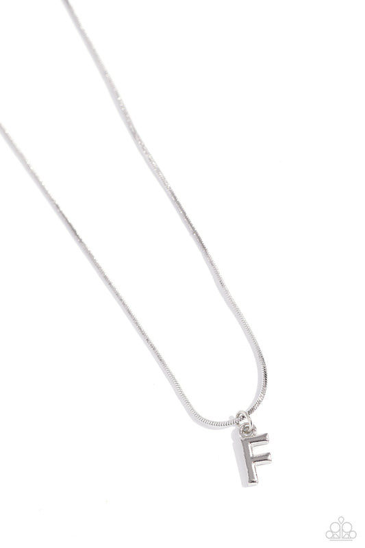 Seize the Initial Silver * F * Necklace Paparazzi
