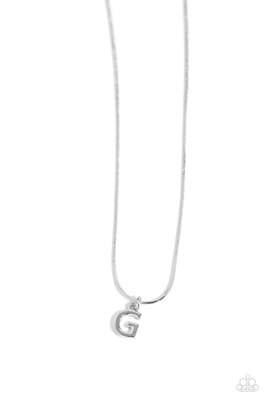 Seize the Initial Silver * G * Necklace Paparazzi
