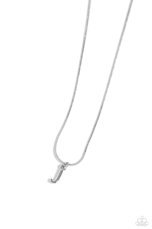 Seize the Initial Silver * J * Necklace Paparazzi